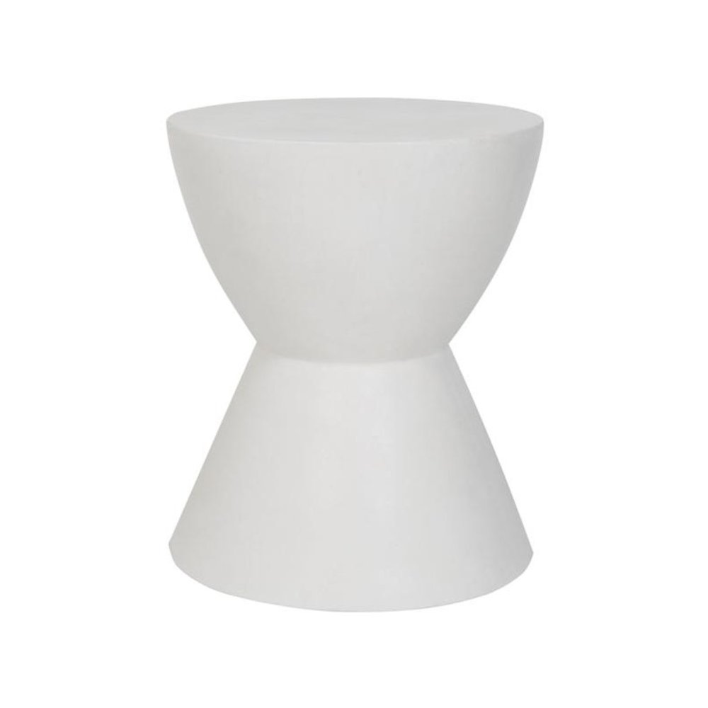 Athena Indoor/Outdoor Modern Concrete Round 17.7-Inch H Accent Table. Picture 1