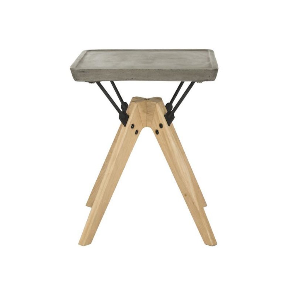 Marcio Indoor/Outdoor Modern Concrete 19.69-Inch H Side Table. Picture 1