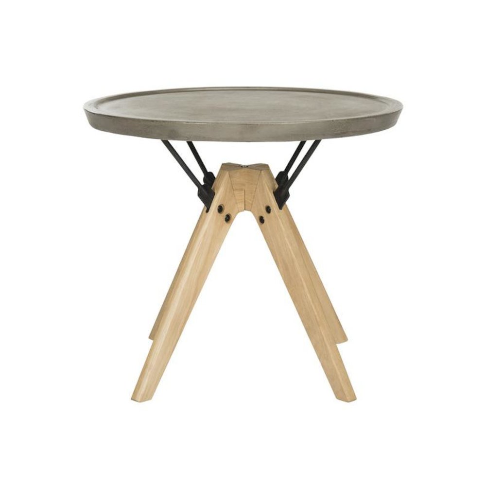 Farmond Indoor/Outdoor Modern Concrete 19.69-Inch H Side Table. Picture 1
