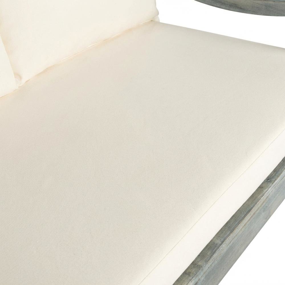 Outdoor Ash Grey Daybed With Polyester Upholstery And Galvanized Steel Frame. Picture 5