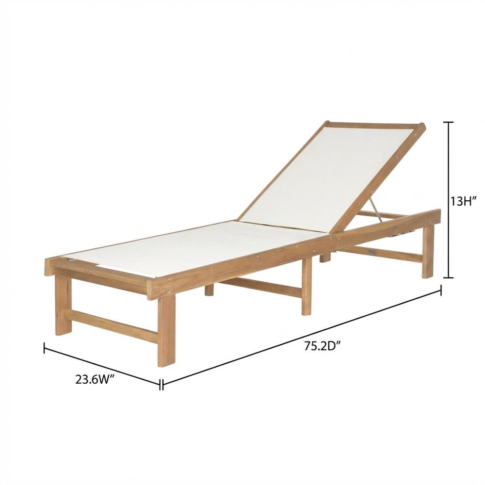 Outdoor Lounge Chair With Textilene Upholstery And Brass Accents. Picture 7