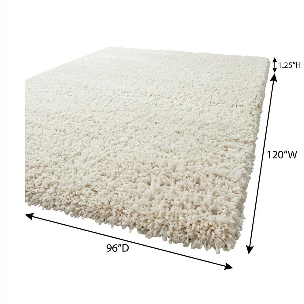 Ivory and Beige Area Rug, Power Loomed Large Rectangle Design for Living Room. Picture 7