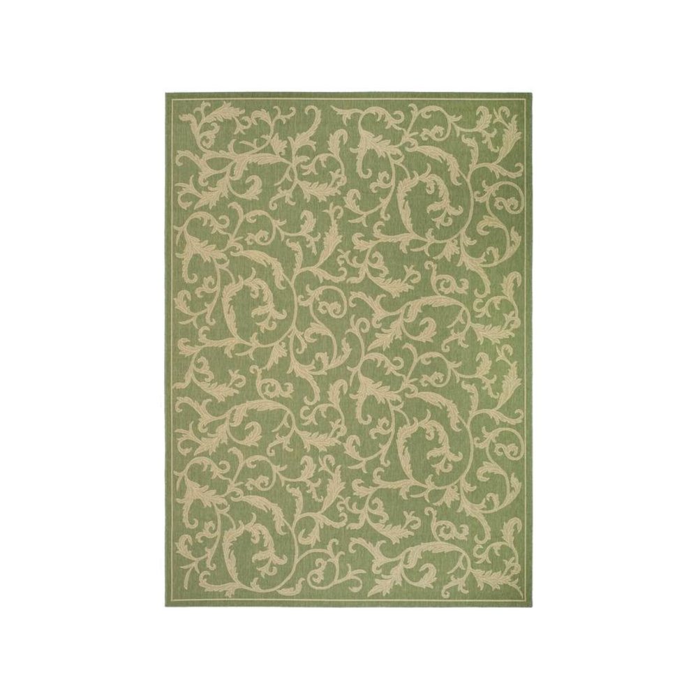 COURTYARD, OLIVE / NATURAL, 6'-7" X 9'-6", Area Rug, CY2653-1E06-6. Picture 1