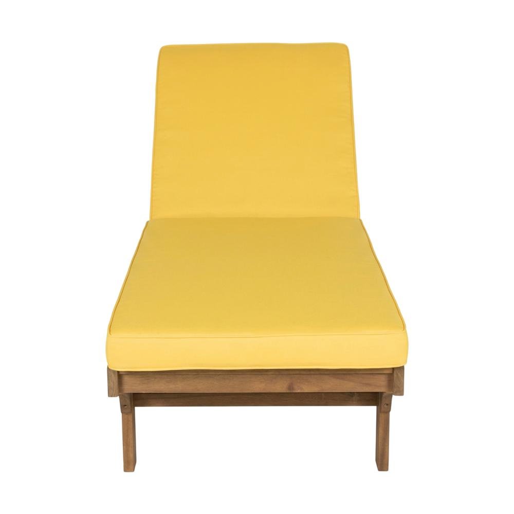 Outdoor Chaise Lounge, Side Table In Natural Eucalyptus Wood, Galvanized Steel. Picture 4