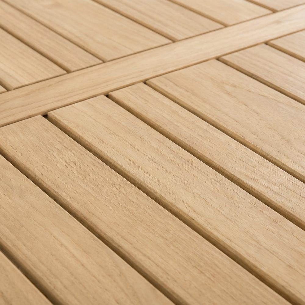 Teak end table with sleek contemporary design for outdoor living. Picture 5