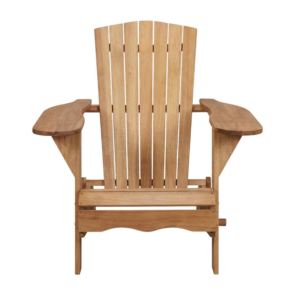 Outdoor Eucalyptus Wood Adirondack Chairs Set Of 2 With Silver Metal Accents. Picture 4
