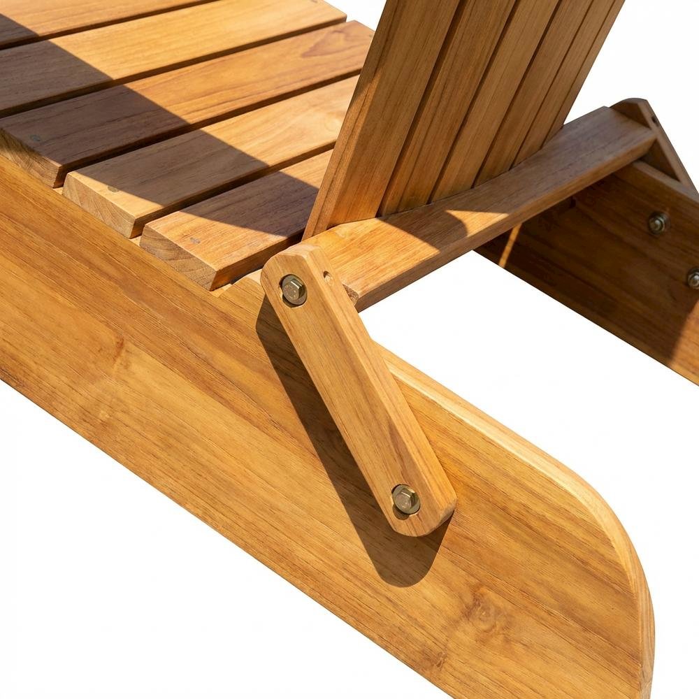 Outdoor Eucalyptus Wood Adirondack Chairs Set Of 2 With Silver Metal Accents. Picture 6