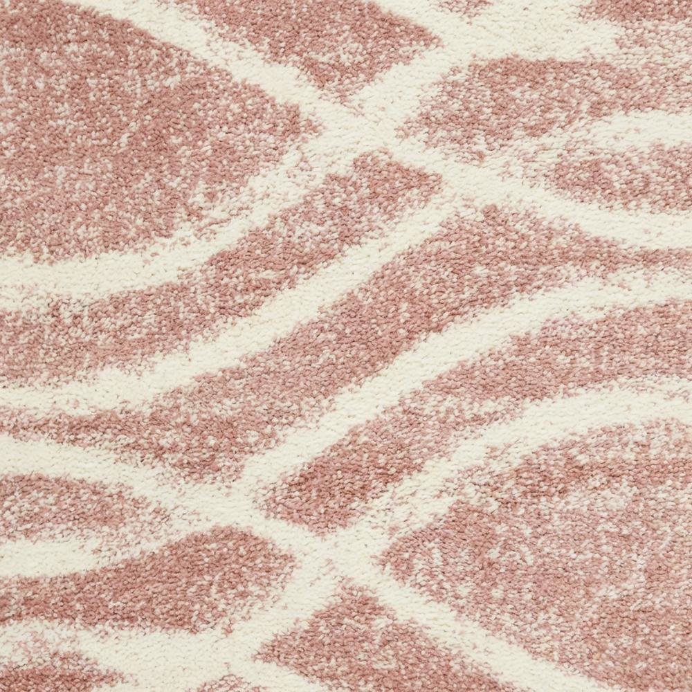 Cream and rose area rug with power loomed polypropylene pile in accent shape. Picture 5