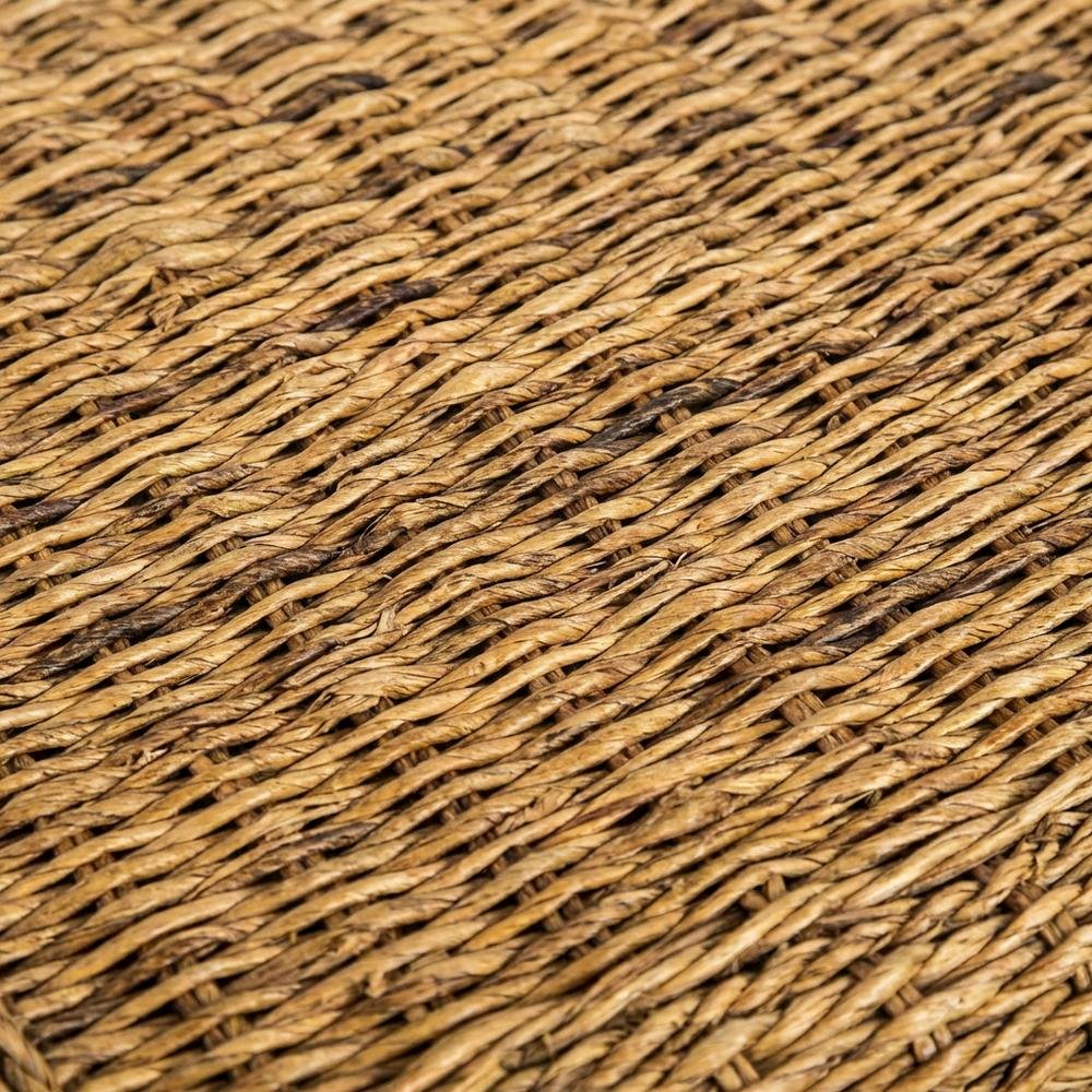 Natural Brown Rattan Nightstand with Drawer and 8-Inch Storage Shelf. Picture 5