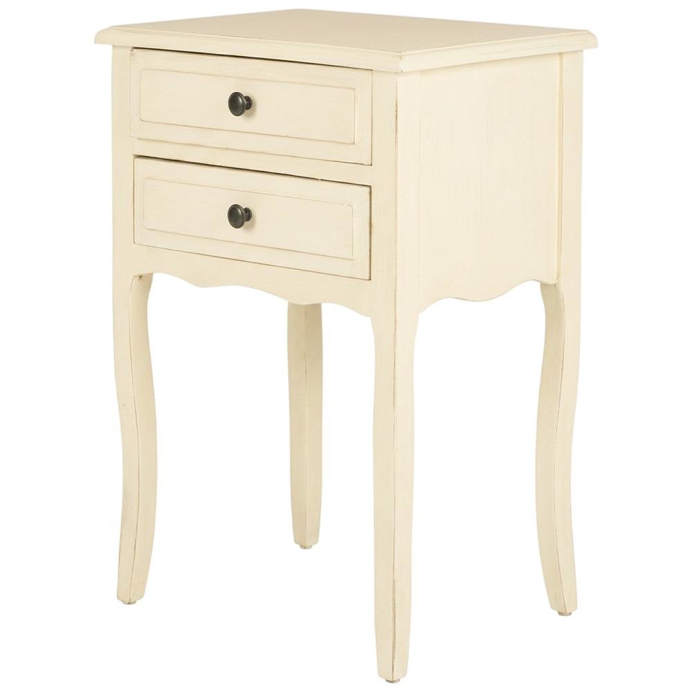 Wooden End Table with Storage Drawers for Living Room or Bedroom. Picture 1