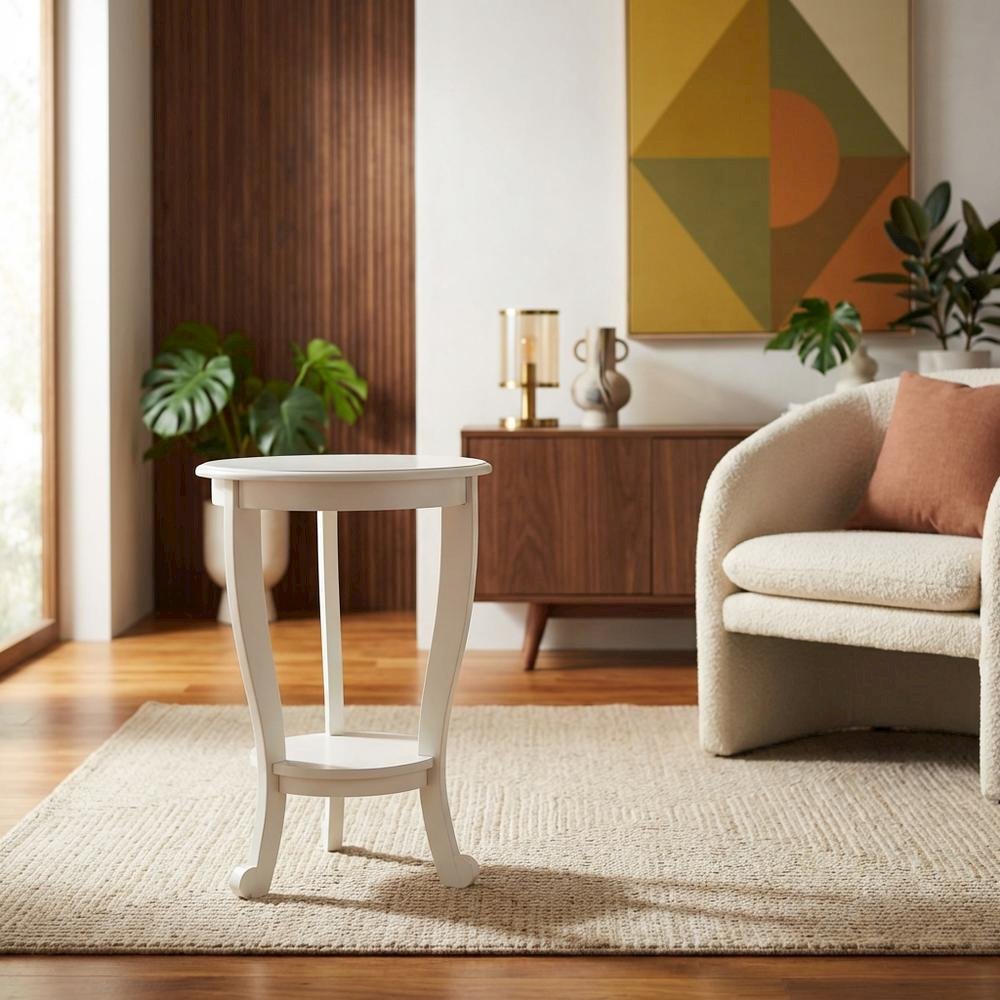 Distressed Cream, Pedestal Table, Pedestal Base, Quality Build. Picture 2