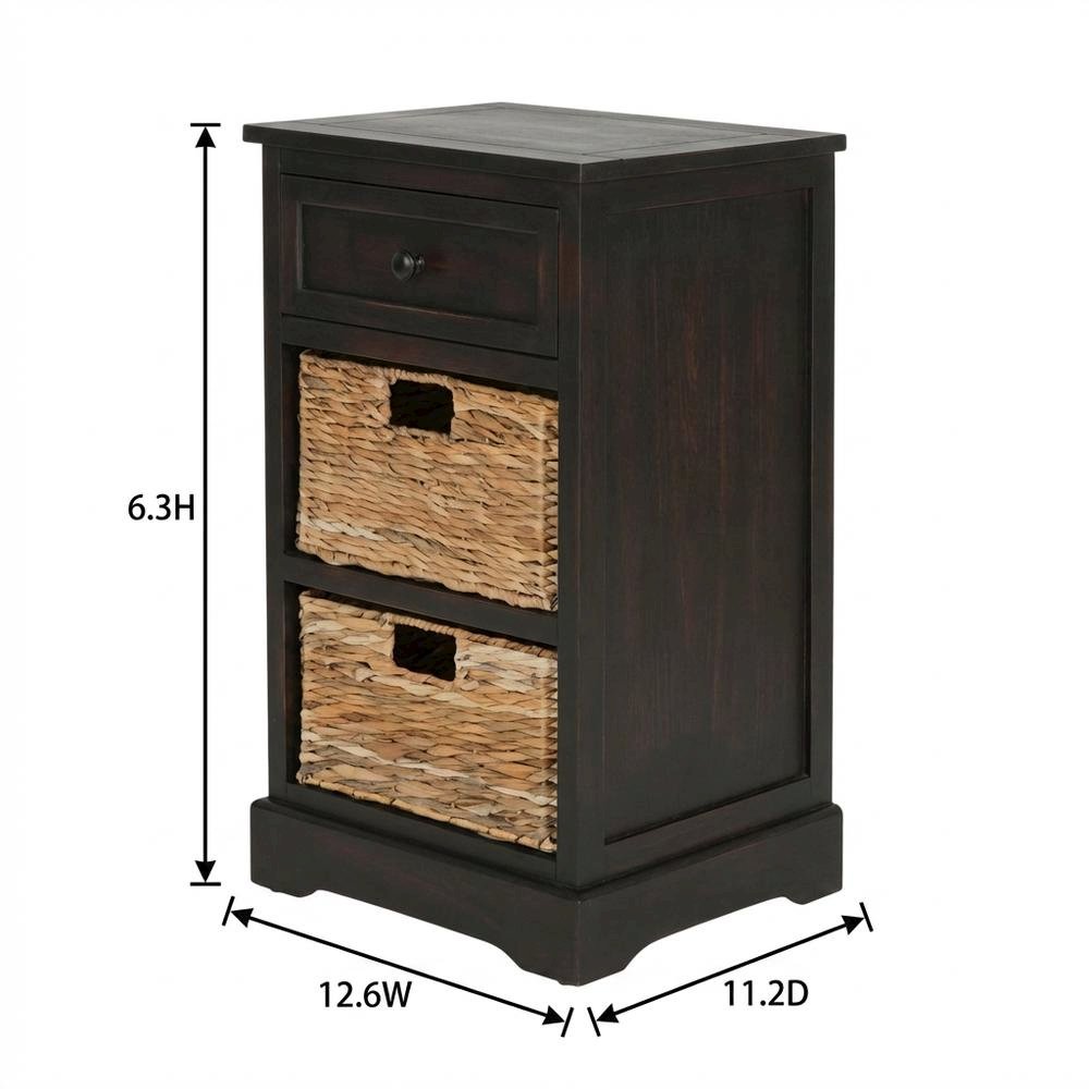 Brown, Side Table, Quality Build, Durable Wood Frame. Picture 7