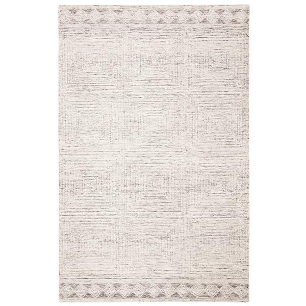 Abstract, IVORY / GREY, 4' X 6', Area Rug, ABT349F-4. Picture 1
