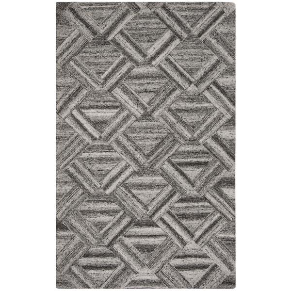 Abstract, GREY / BLACK, 4' X 6', Area Rug, ABT607F-4. Picture 1