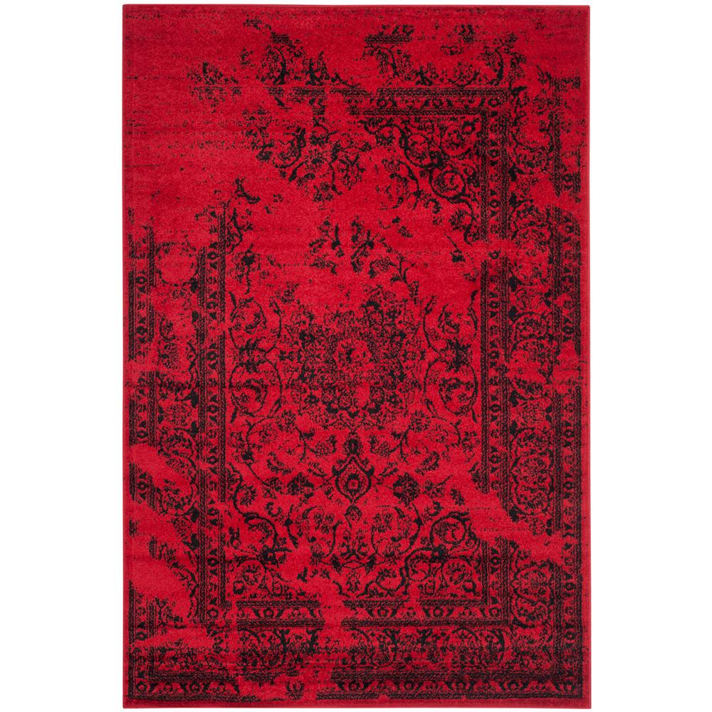 Adirondack, RED / BLACK, 4' X 6', Area Rug, ADR101F-4. Picture 1