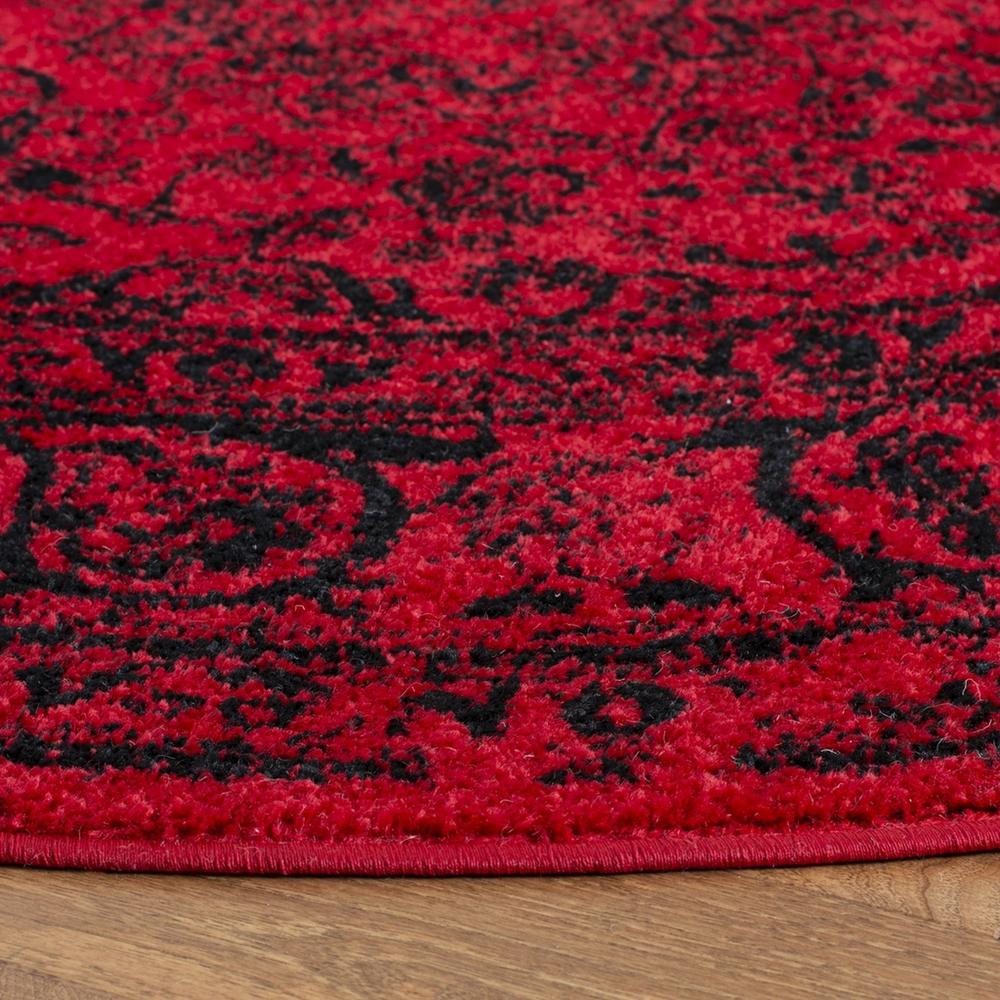 Adirondack, RED / BLACK, 6' X 6' Round, Area Rug, ADR101F-6R. Picture 1