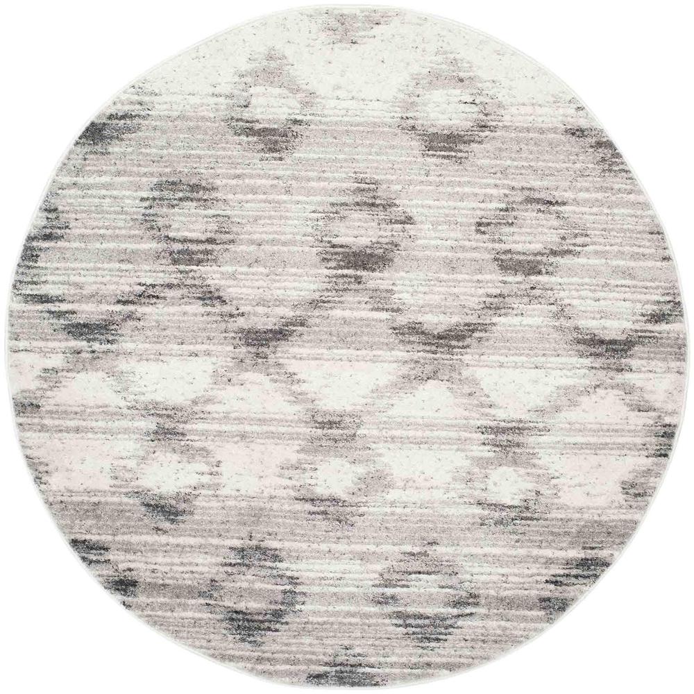 Adirondack, SILVER / CHARCOAL, 6' X 6' Round, Area Rug, ADR106P-6R. Picture 1