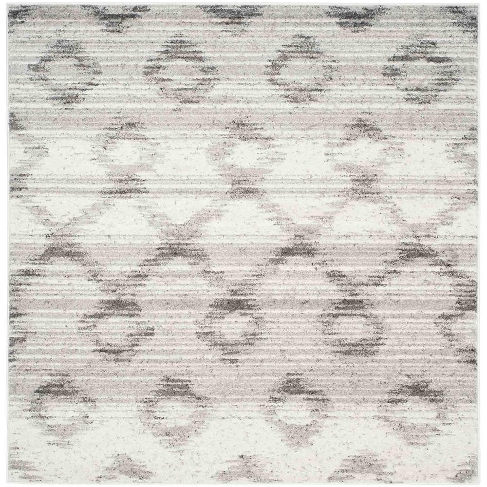 Adirondack, SILVER / CHARCOAL, 6' X 6' Square, Area Rug, ADR106P-6SQ. Picture 1