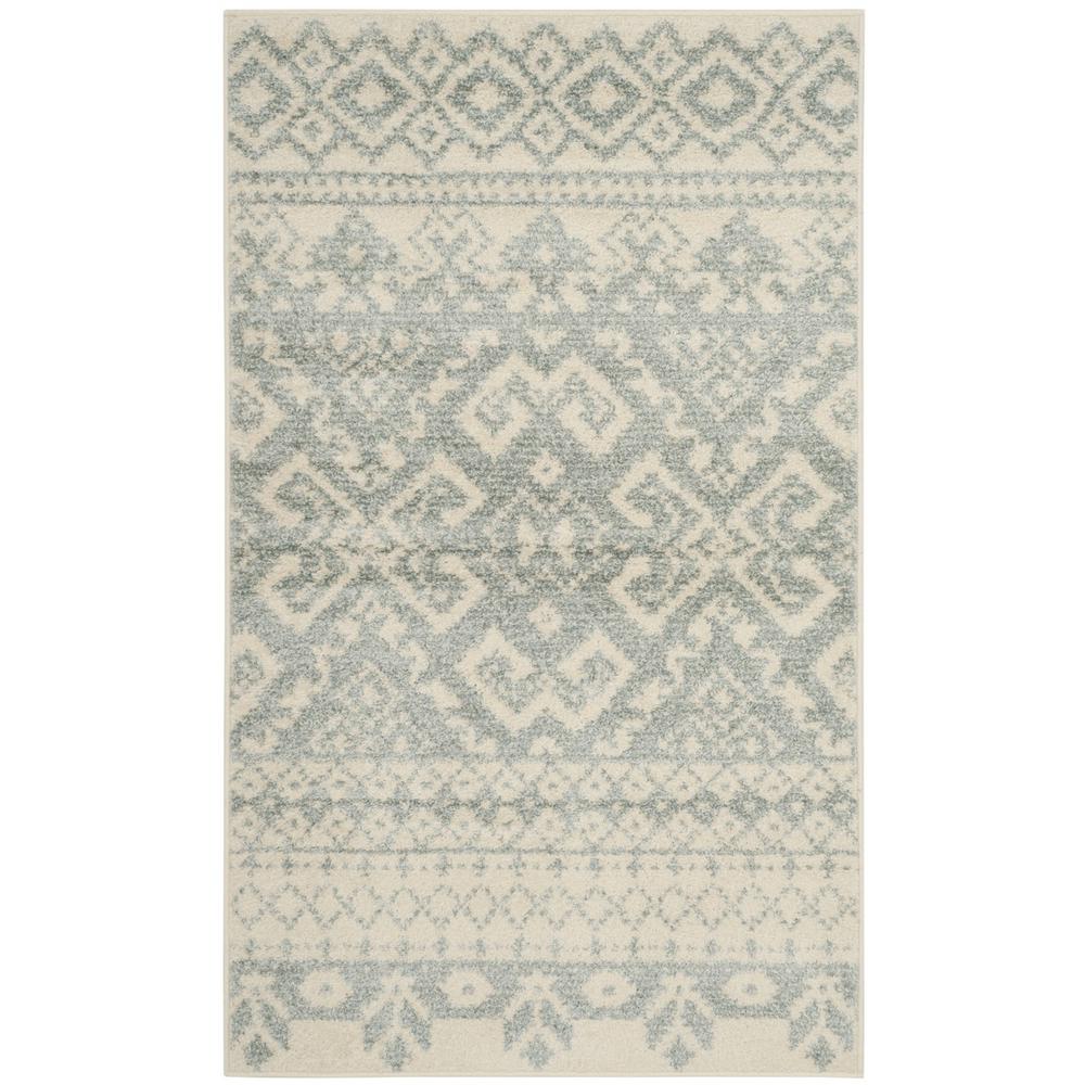 Adirondack, IVORY / SLATE, 3' X 5', Area Rug, ADR107S-3. Picture 1