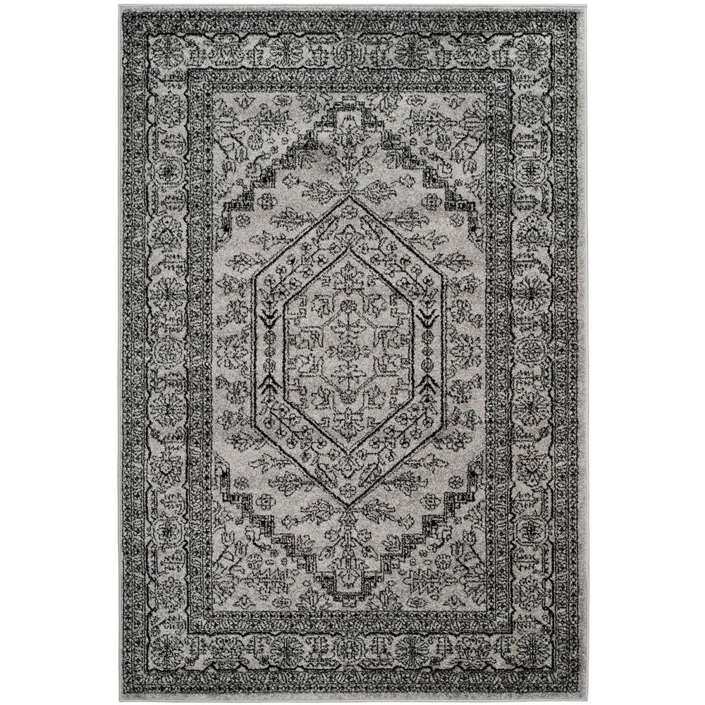Adirondack, SILVER / BLACK, 4' X 6', Area Rug, ADR108A-4. Picture 1