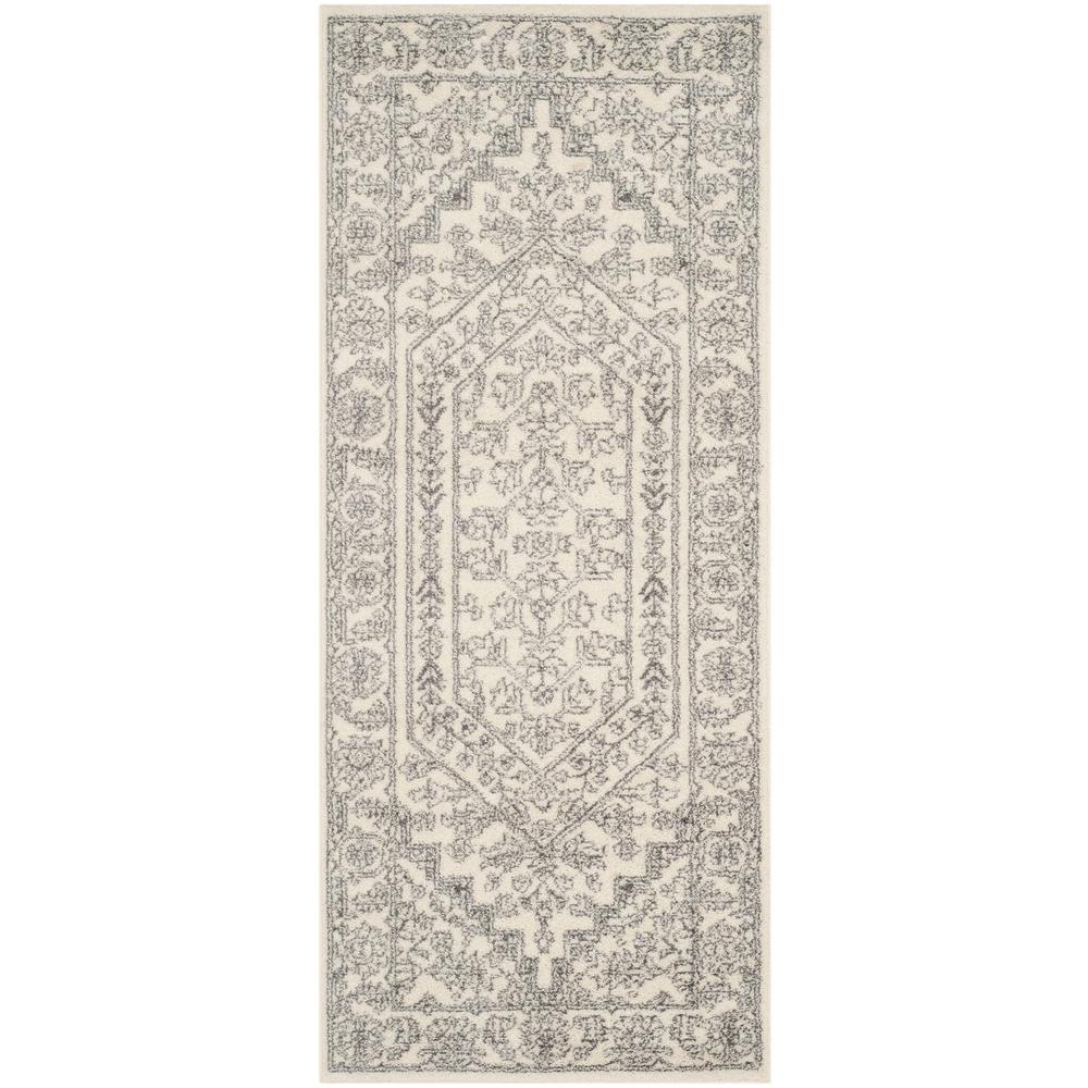 Adirondack, IVORY / SILVER, 2'-6" X 12', Area Rug, ADR108B-212. Picture 1