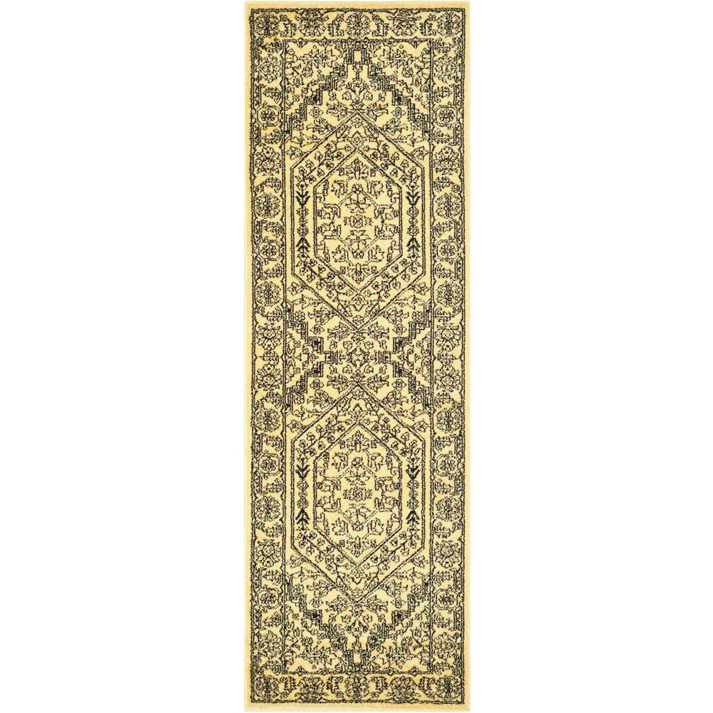 Adirondack, GOLD / BLACK, 2'-6" X 12', Area Rug. Picture 1