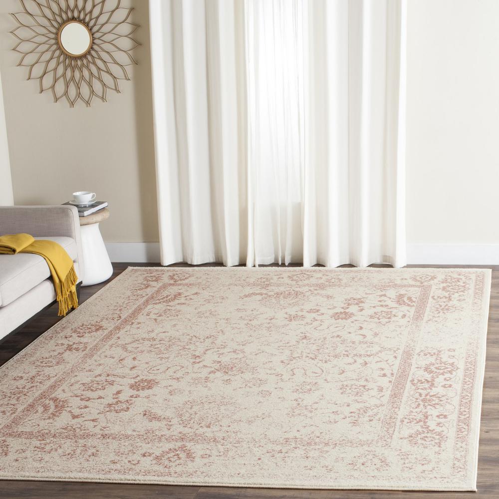 Adirondack, IVORY / ROSE, 9' X 12', Area Rug. Picture 1