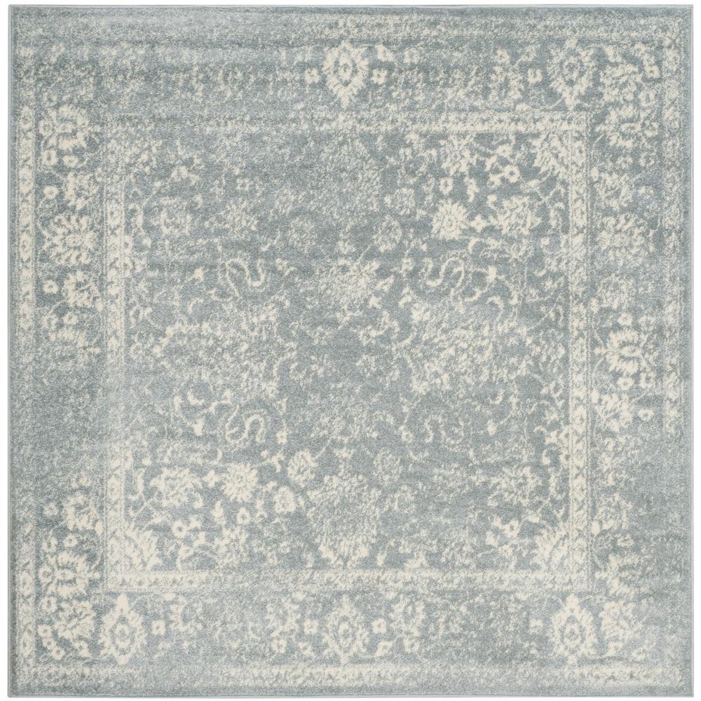 Adirondack, SLATE / IVORY, 8' X 8' Square, Area Rug, ADR109T-8SQ. Picture 1
