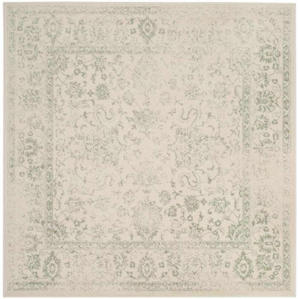 Adirondack, IVORY / SAGE, 8' X 8' Square, Area Rug. Picture 1
