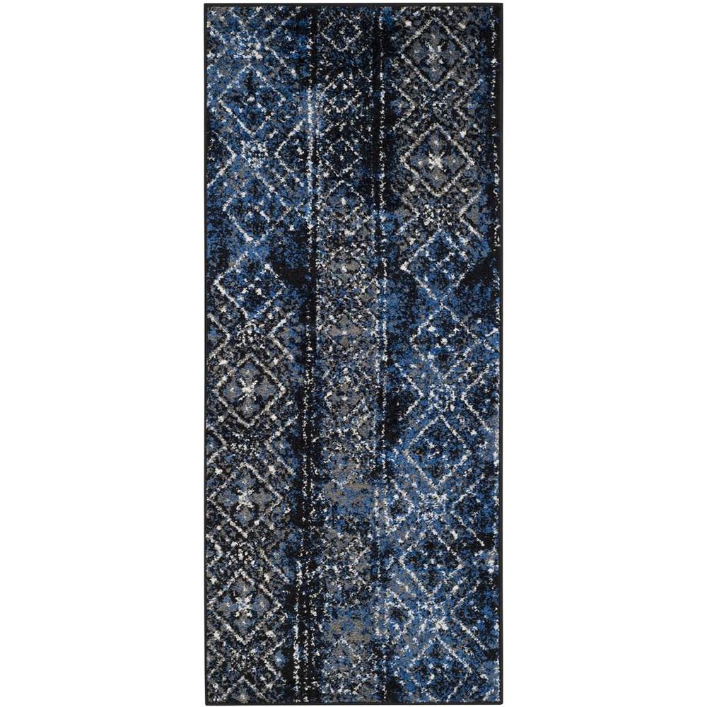 Adirondack, SILVER / BLACK, 2'-6" X 6', Area Rug, ADR111A-26. Picture 1