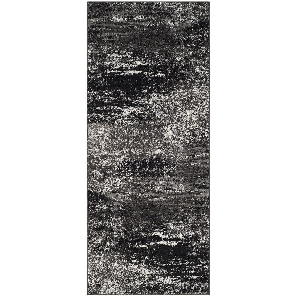 Adirondack, SILVER / BLACK, 2'-6" X 12', Area Rug, ADR112A-212. Picture 1
