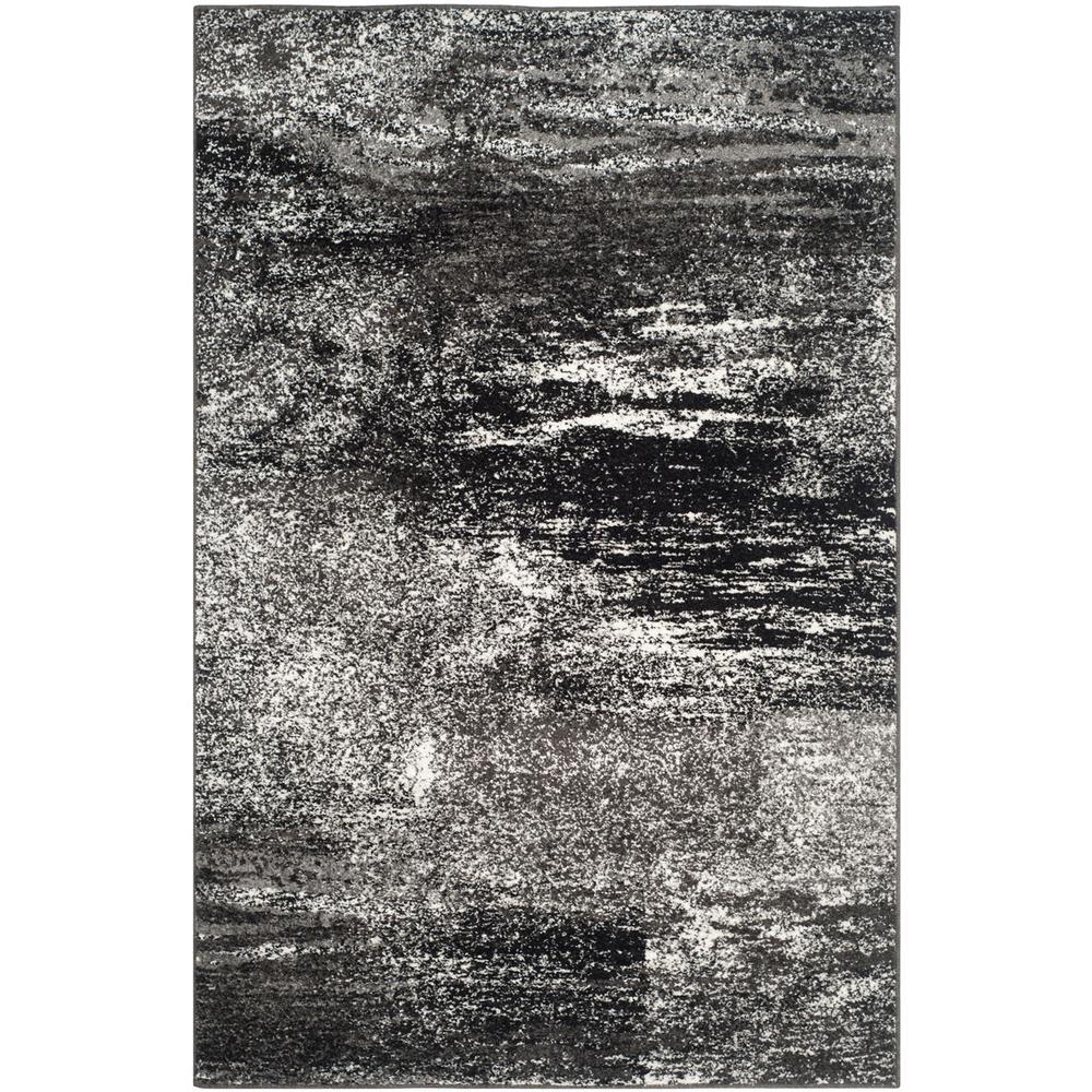 Adirondack, SILVER / BLACK, 4' X 6', Area Rug, ADR112A-4. Picture 1