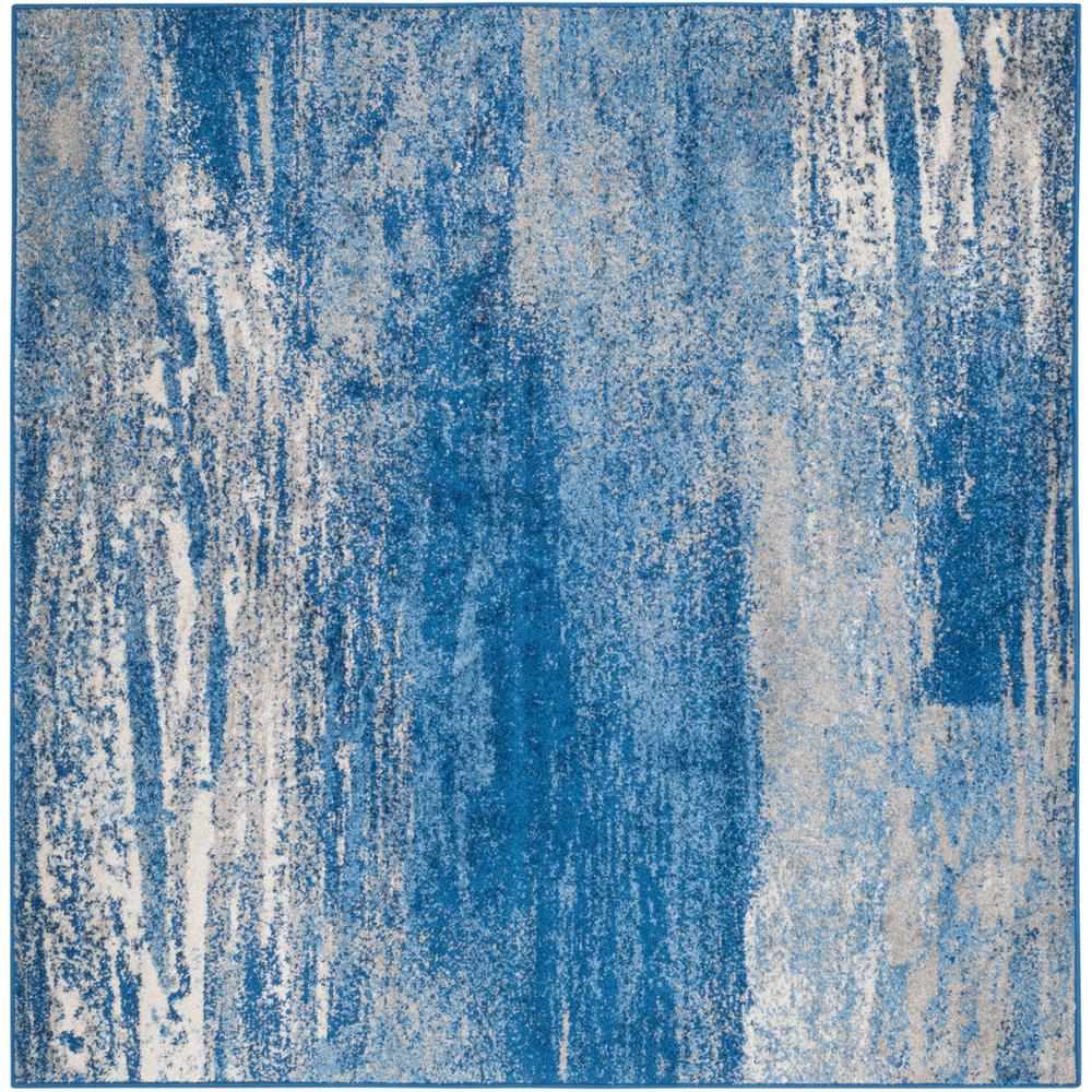 Adirondack, SILVER / BLUE, 4' X 4' Square, Area Rug, ADR112F-4SQ. Picture 1