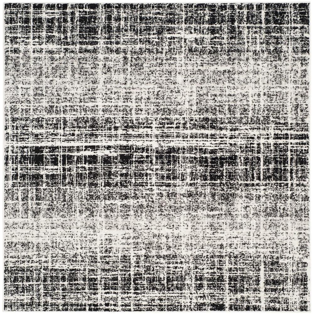 Adirondack, IVORY / BLACK, 6' X 6' Square, Area Rug. Picture 1