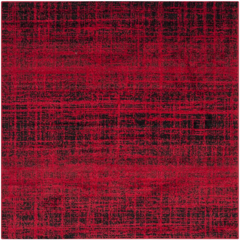 Adirondack, RED / BLACK, 6' X 6' Square, Area Rug, ADR116F-6SQ. Picture 1