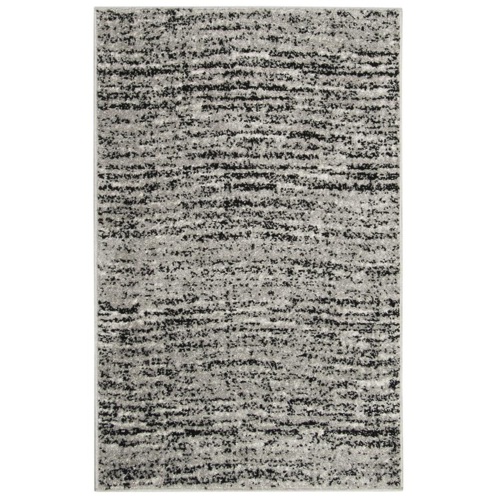 Adirondack, BLACK / SILVER, 3' X 5', Area Rug, ADR117A-3. Picture 1