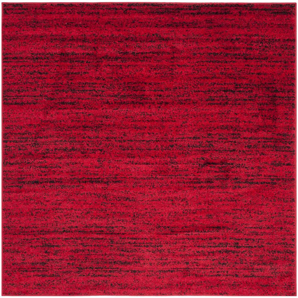 Adirondack, RED / BLACK, 6' X 6' Square, Area Rug, ADR117F-6SQ. Picture 1