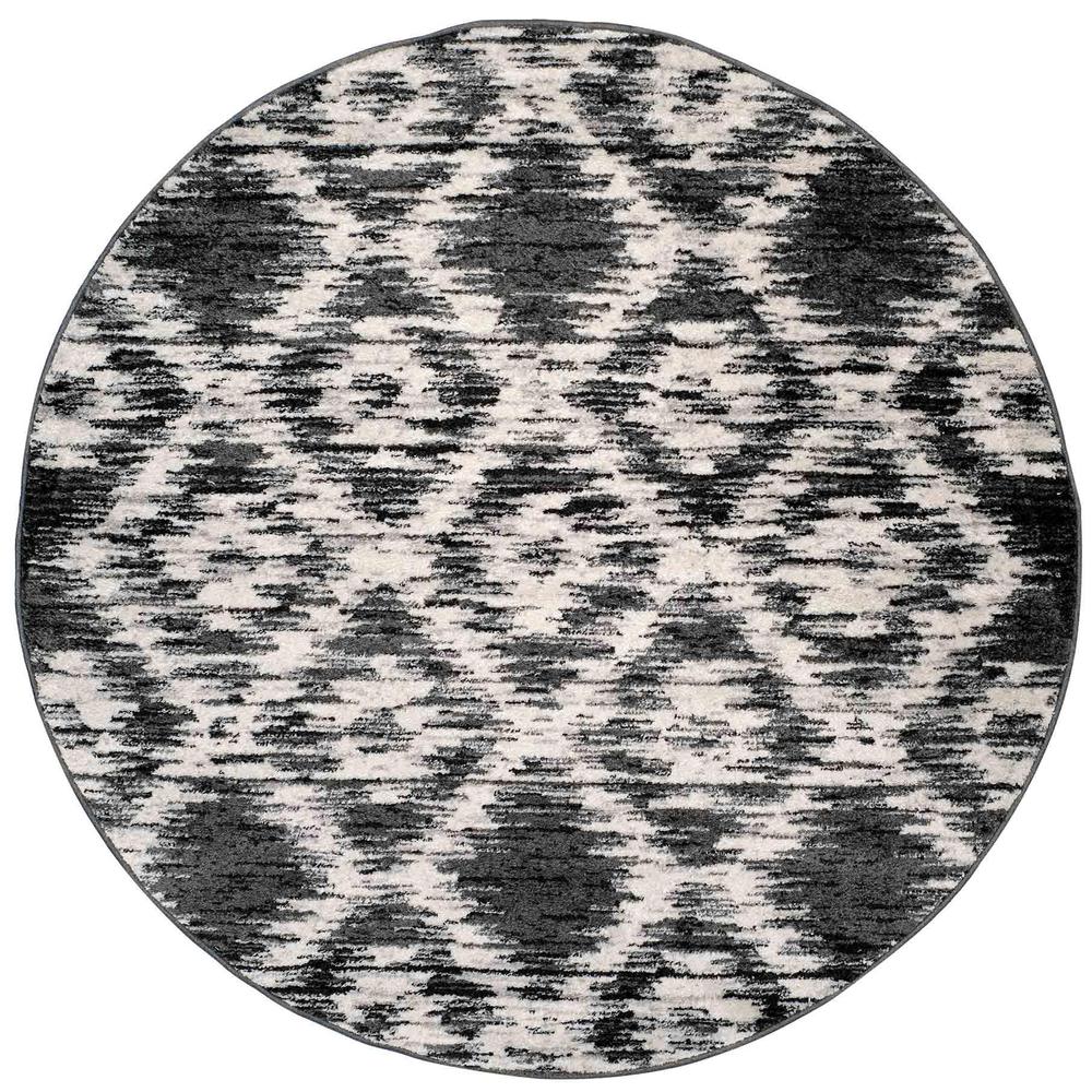 Adirondack, CHARCOAL / IVORY, 6' X 6' Round, Area Rug, ADR118R-6R. Picture 1