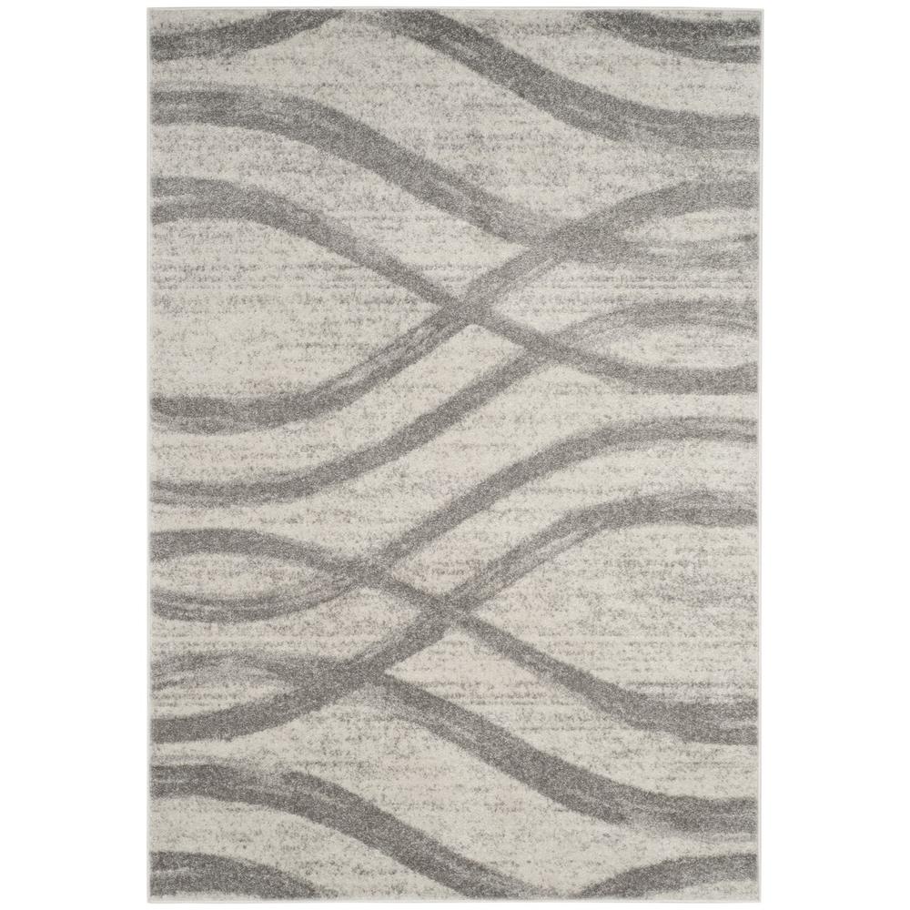 Adirondack, CREAM / GREY, 4' X 6', Area Rug. Picture 1