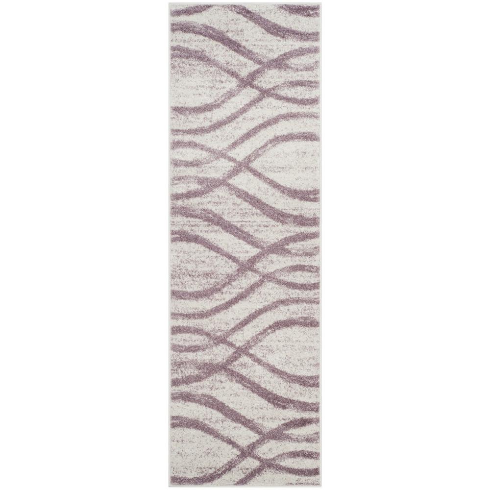 Adirondack, CREAM / PURPLE, 2'-6" X 12', Area Rug, ADR125L-212. Picture 1