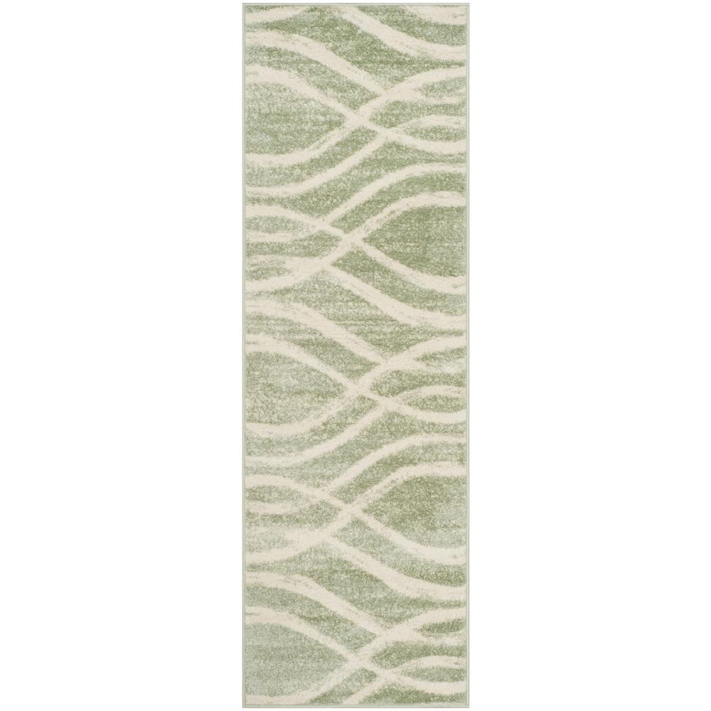 Adirondack, SAGE / CREAM, 2'-6" X 12', Area Rug. Picture 1
