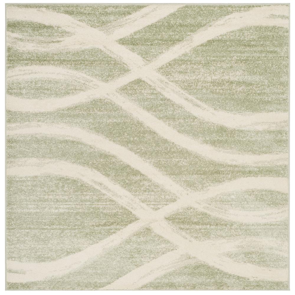 Adirondack, SAGE / CREAM, 6' X 6' Square, Area Rug. Picture 1