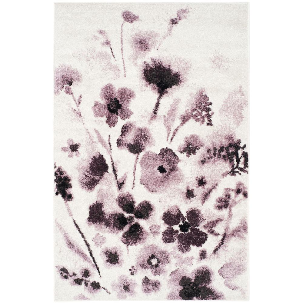 Adirondack, IVORY / PURPLE, 6' X 9', Area Rug, ADR127L-6. Picture 1