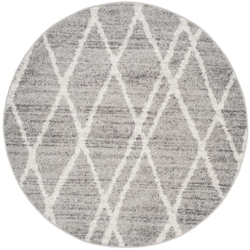 Adirondack, IVORY / SILVER, 6' X 6' Round, Area Rug, ADR128B-6R. Picture 1