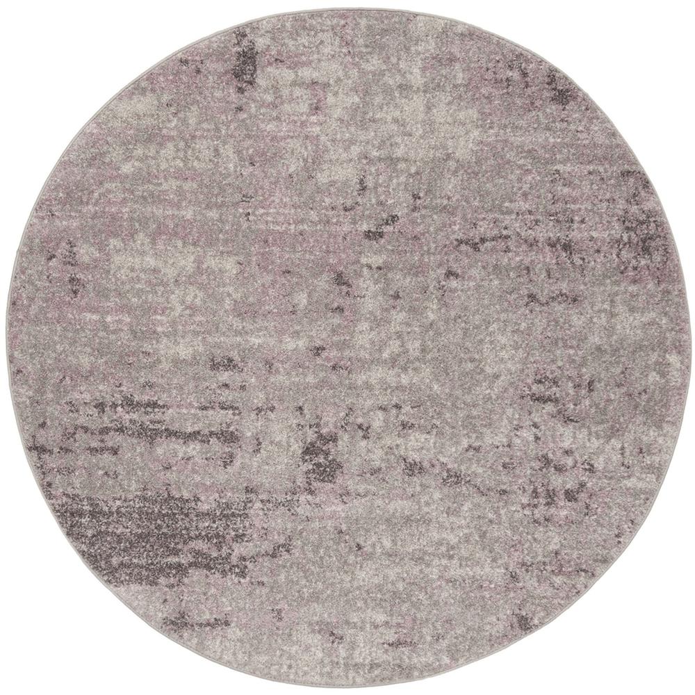 Adirondack, LIGHT GREY / PURPLE, 6' X 6' Round, Area Rug, ADR130M-6R. Picture 1