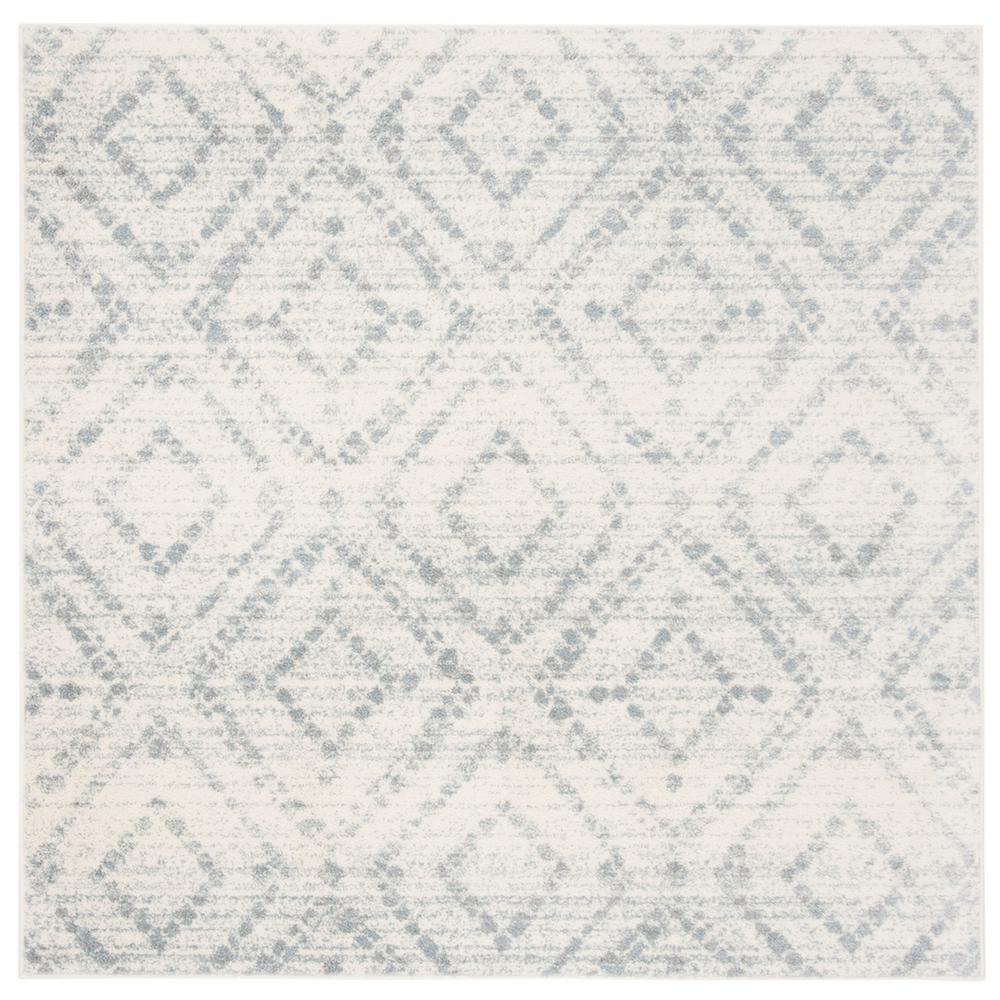 Adirondack, IVORY / LIGHT BLUE, 8' X 8' Square, Area Rug. Picture 1