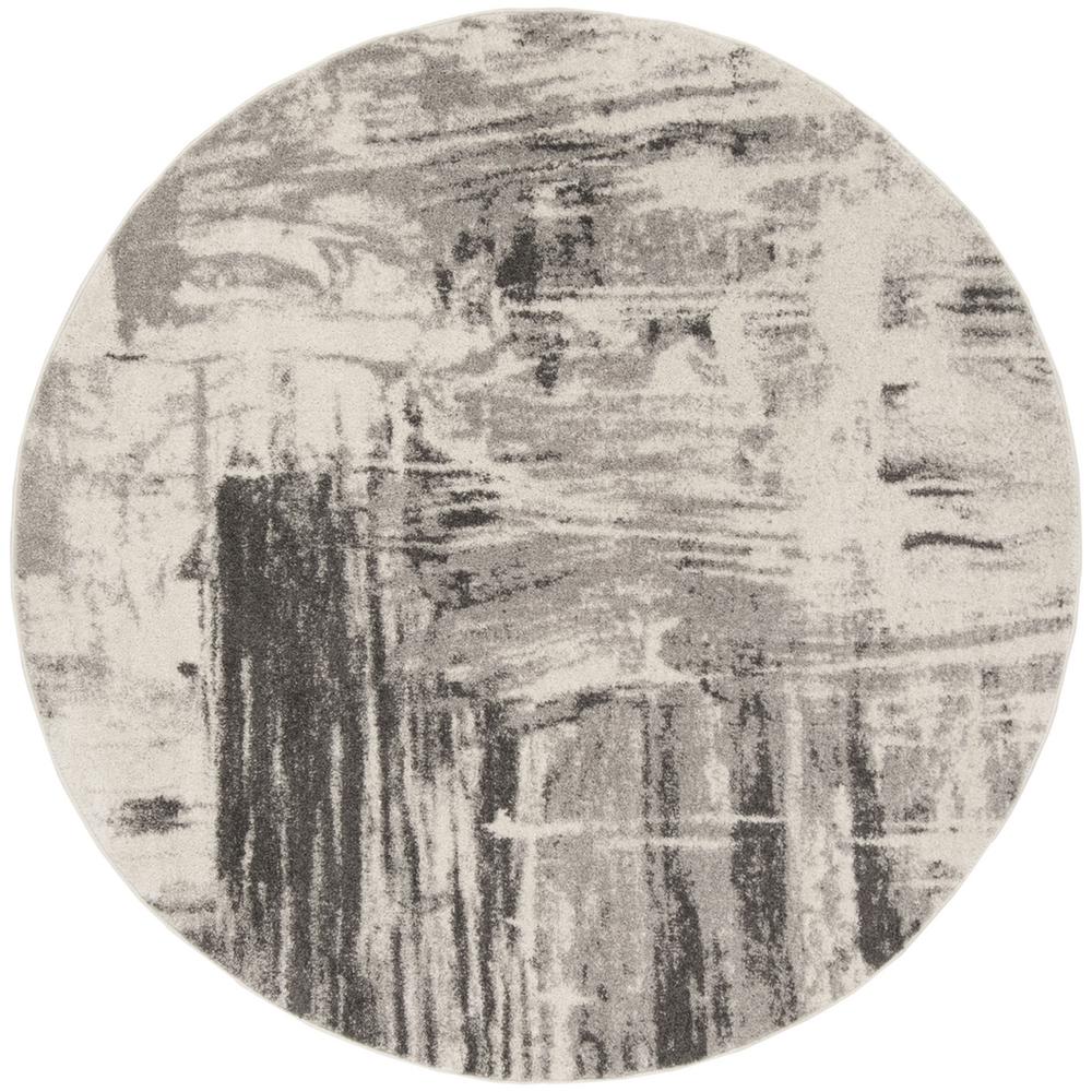 Adirondack, IVORY / GREY, 7' X 7' Round, Area Rug. Picture 1