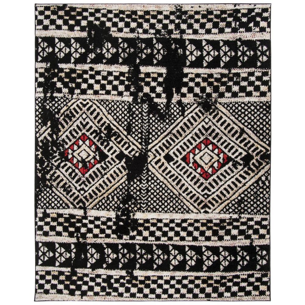 ADIRONDACK, BLACK / LIGHT GREY, 9' X 12', Area Rug. Picture 1