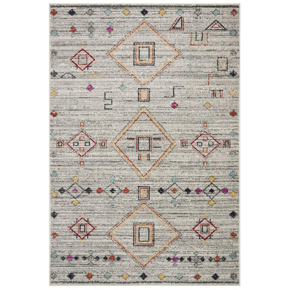 ADIRONDACK, LIGHT GREY / RED, 5'-1" X 7'-6", Area Rug, ADR208F-5. Picture 1