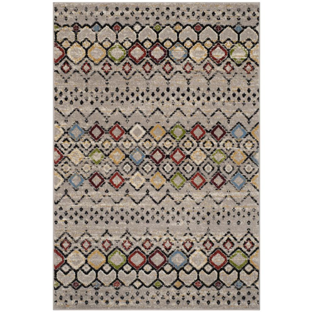 AMSTERDAM, LIGHT GREY / MULTI, 4' X 6', Area Rug. Picture 1